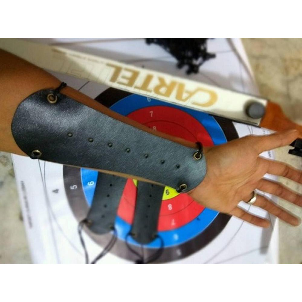 Pg- Arm Guard Panjang Kulit Asli/Panahan/Busur Archery Bagus