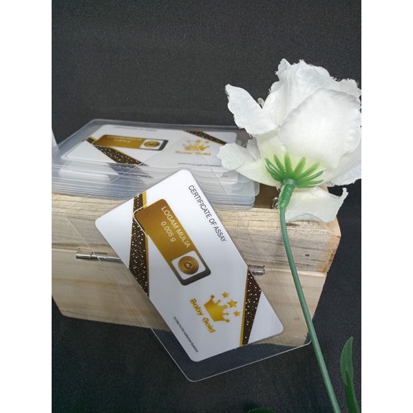 Baby Gold emas mini 0,005 gram logam mulia 24 karat