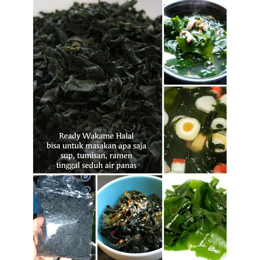 

Wakame Rumput Laut Kering Halal Dried Seaweed Nori Sup Jepang Korea