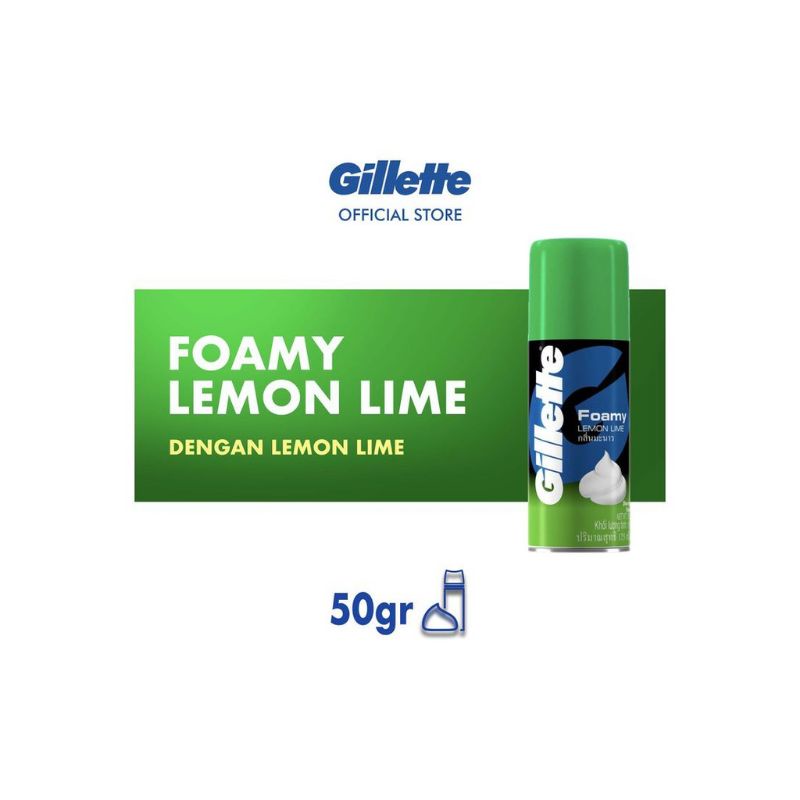 Jual Gillette Shaving Foam Foamy Lemon Lime Gr Gr Shopee Indonesia