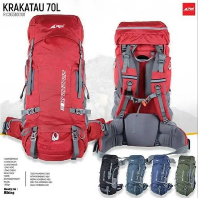 TAS GUNUNG CARRIER BACKPACK HIKING REI KRAKATAU ORIGINAL 70L