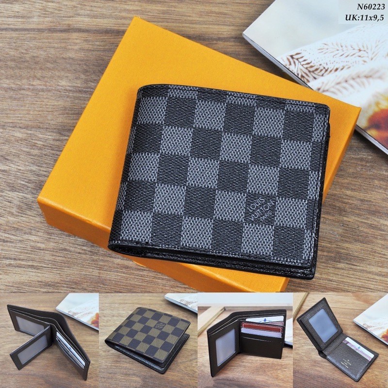 Dompet Lipat Pria Motif LV damier Black 60223