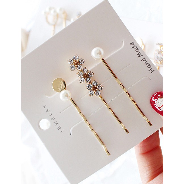 LRC Jepit Rambut Fashion Pearl Hair Clip Set F4320X