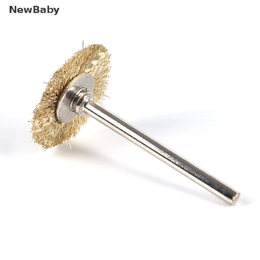 Newbaby 10pcs / Set Mata Bor Brush Kawat Tembaga Bentuk T 22mm Untuk Gerinda Rotary Tool