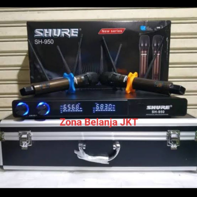 Microphone - Mic Wirelles SHURE SH-950 Dual Handle Vocal Dynamic