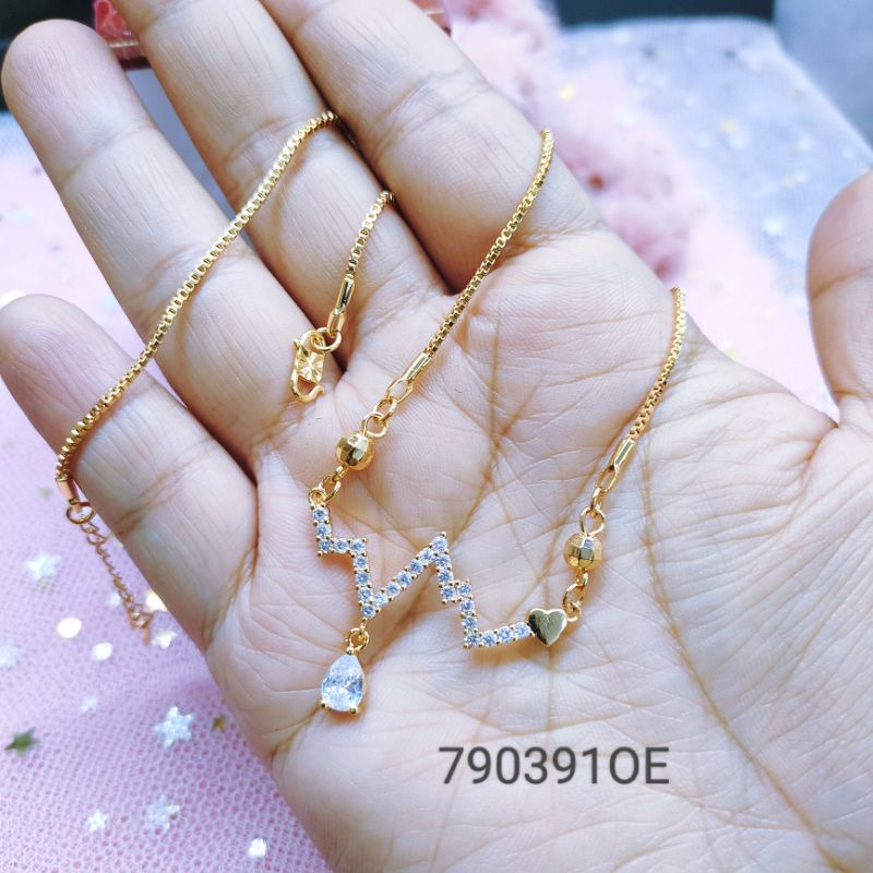 Kalung Koye Wanita Titanium Anti Karat Lapis Emas 03910E