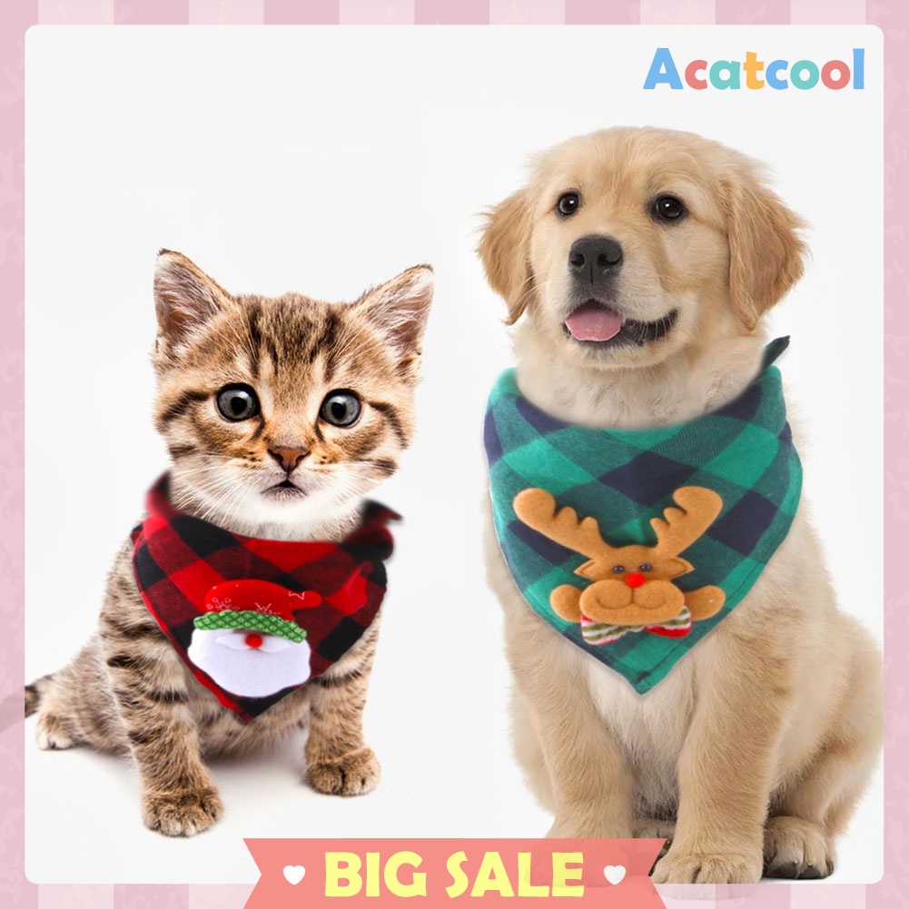 Christmas Pet Bib Cat Dog Puppy Dress up Costume Scarf Winter Neckerchief