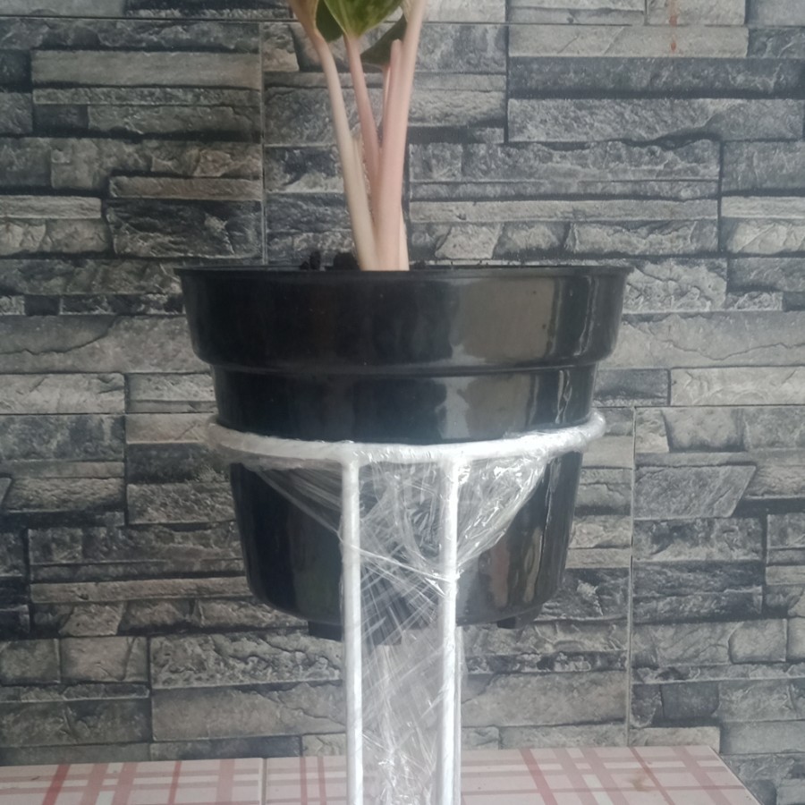 standing pot belah bunga diameter 15cm TINGGI 20cm