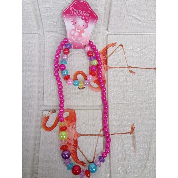 KALUNG &amp; GELANG ANAK WARNA WARNI PER SET