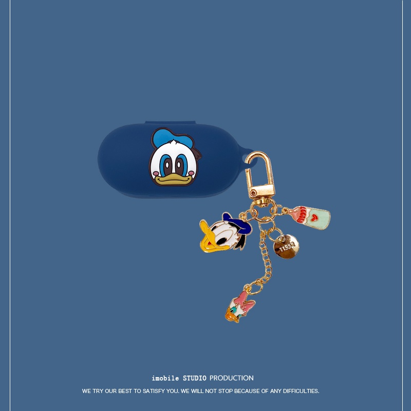 Case Pelindung Headset Bluetooth Motif Kartun Donald Duck Dengan Gantungan Kunci Untuk OnePlus Buds Z Z2 Tws