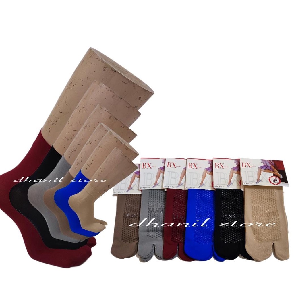 Kaos Kaki Wanita Jempol Pendek Bahan Stoking Tebal Anti Slip Best Quality Inpor Multi Warna / Stokin