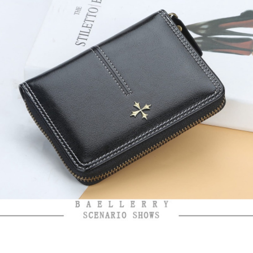 DOMPET KARTU WANITA KULIT BAELLERRY ORIGINAL ENANTI IMPORT CARD HOLDER SLOT KARTU UANG KOIN PREMIUM CEWEK MURAH KOREA FASHION REMAJA KEKINIAN SIMPLE BRANDED BATAM