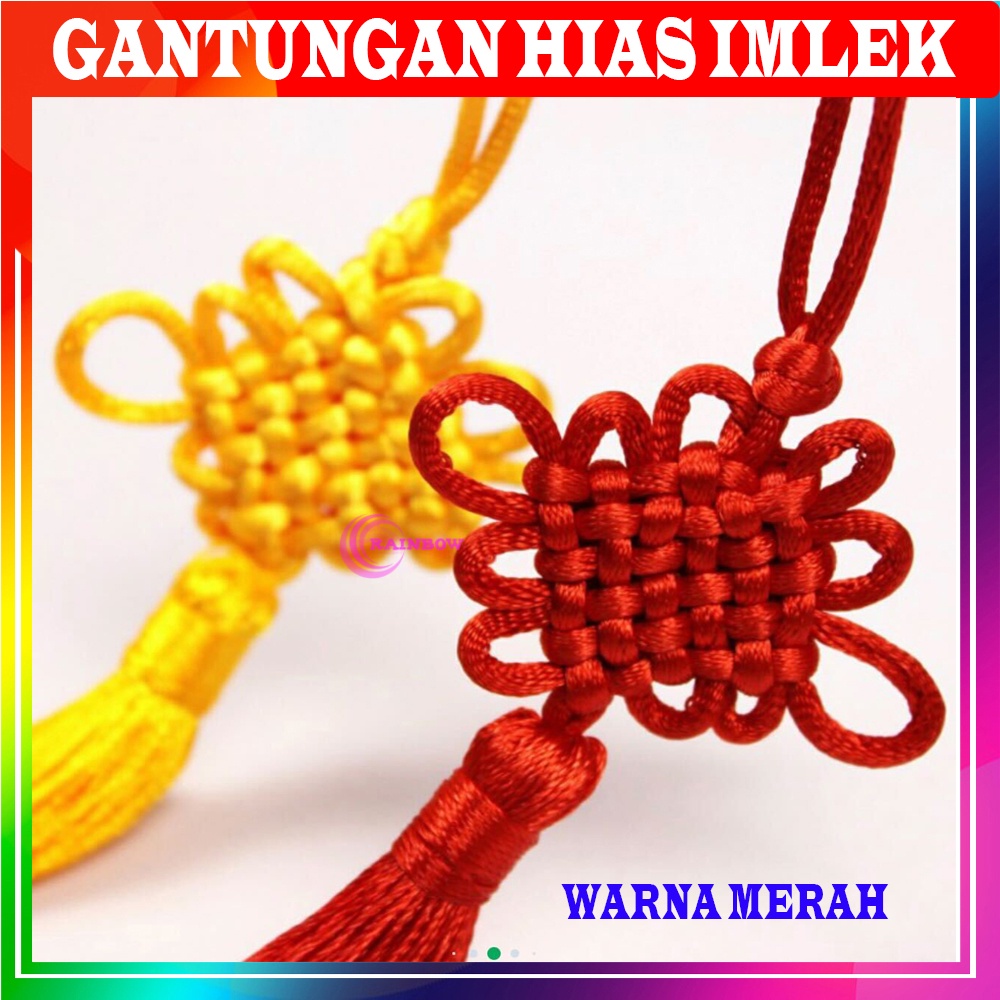 Gantungan Hias Imlek Fortune Tasel Tassel Gantungan Chinese New Year CHINESE KNOTS Fortune GIOK Merah Rumbai Polos