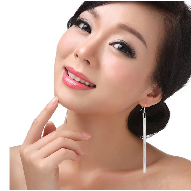 Anting Perak 925 Wanita Enam Anting-Anting Kawat Telinga Perhiasan Fashion