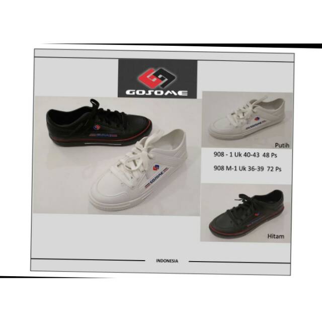 NEW 908 Sepatu Pria/Wanita Putih Gosome Trendy