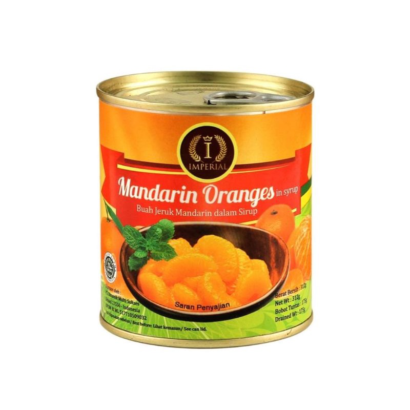 

Imperial Mandarin Orange 312 Gr / Buah Jeruk Mandarin Dalam Sirup