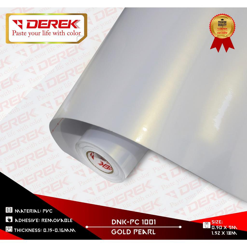 Sticker Stiker Skotlet Putih Lembayung Bunglon Warna Gold Pearl