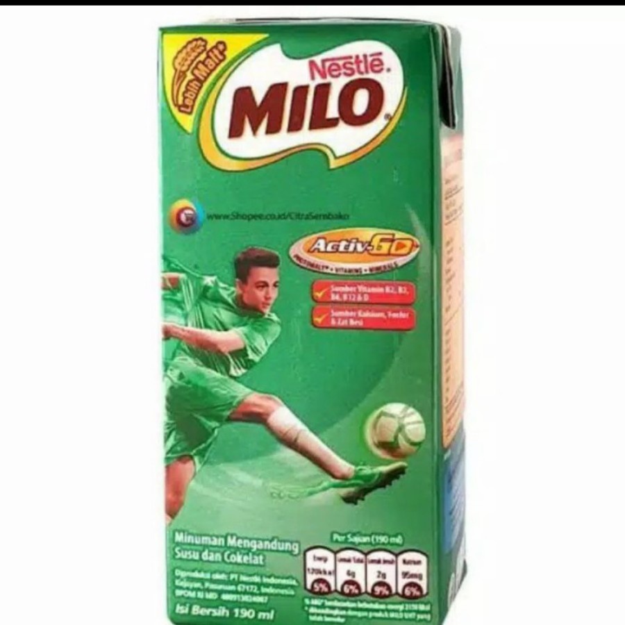 

susu milo uht activ go 180ml karton dan eceran