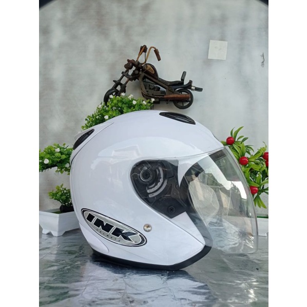 HELM INK CENTRO SNI WARNA LENGKAP fre kardus-Putih