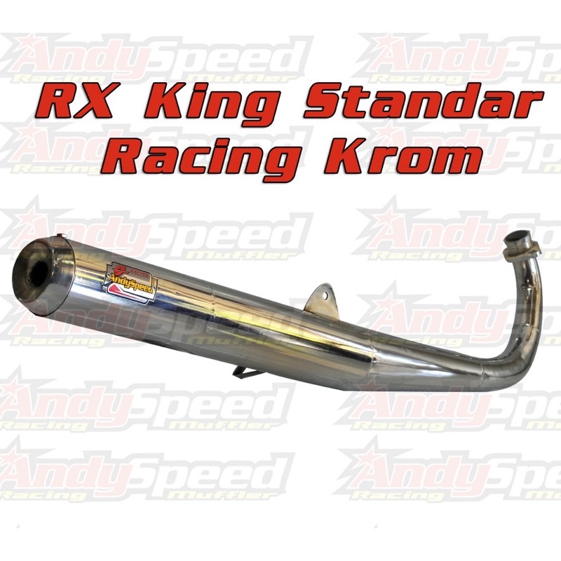 Knalpot RX KING STANDAR RACING FULL KROM merk andy speed