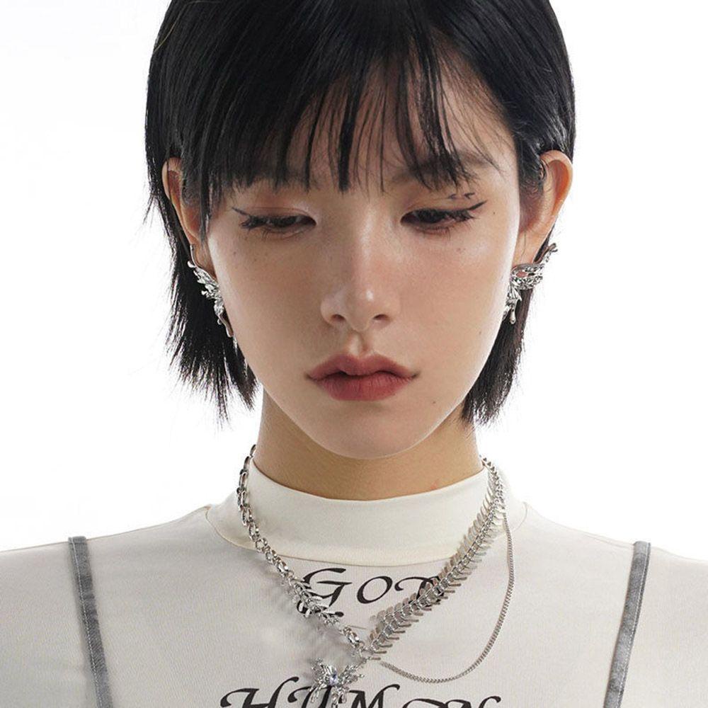 Anting Kupu-Kupu Cair TOP Aesthetic Perhiasan Logam Baru