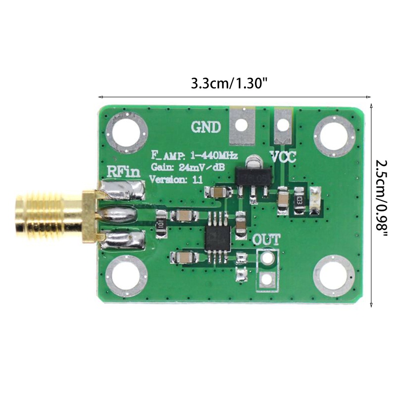 Btsg 0.1-440 MHz AD8310 High Speed Alat Pengukur Daya Detektor Logaritmik RF Frekuensi Tinggi