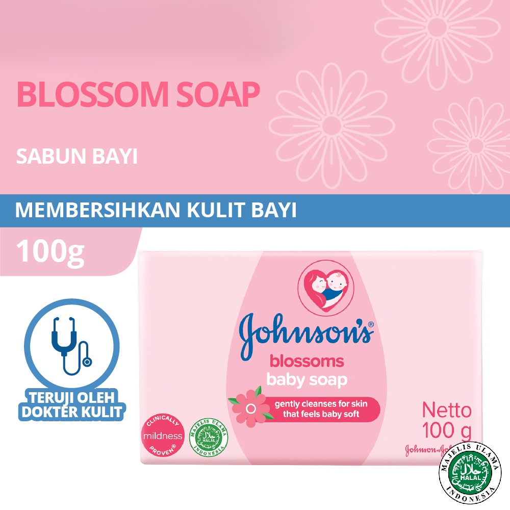 JOHNSON'S Blossoms Baby Soap - Sabun Bayi 100gr