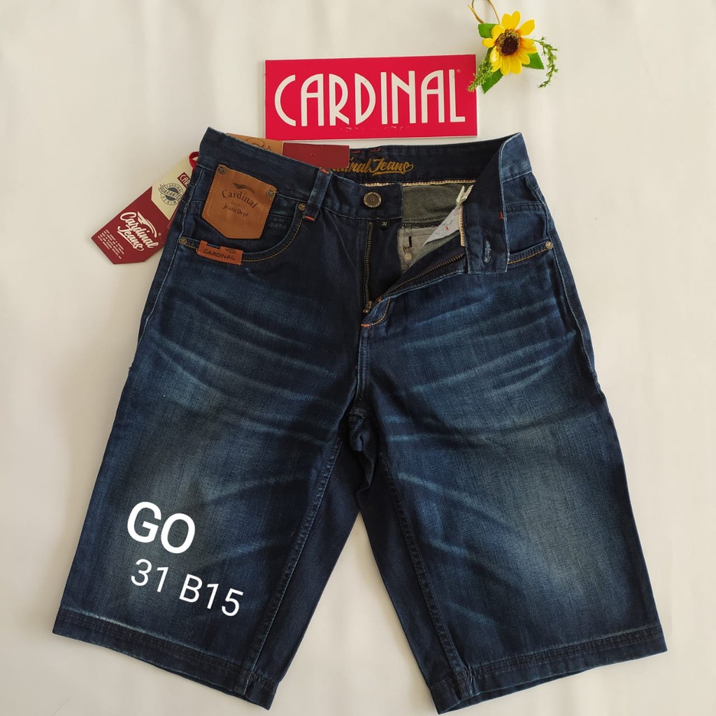 gof 31-CBV CARDINAL JEANS Celana Pria Celana Pendek Bermuda Casual Sobek Slimfit Reguler Fit Reguler