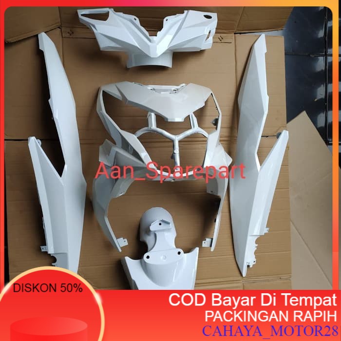 TERLARIS !! Cover Body Halus Full Set Motor Beat New Esp 2016 -2019 Putih