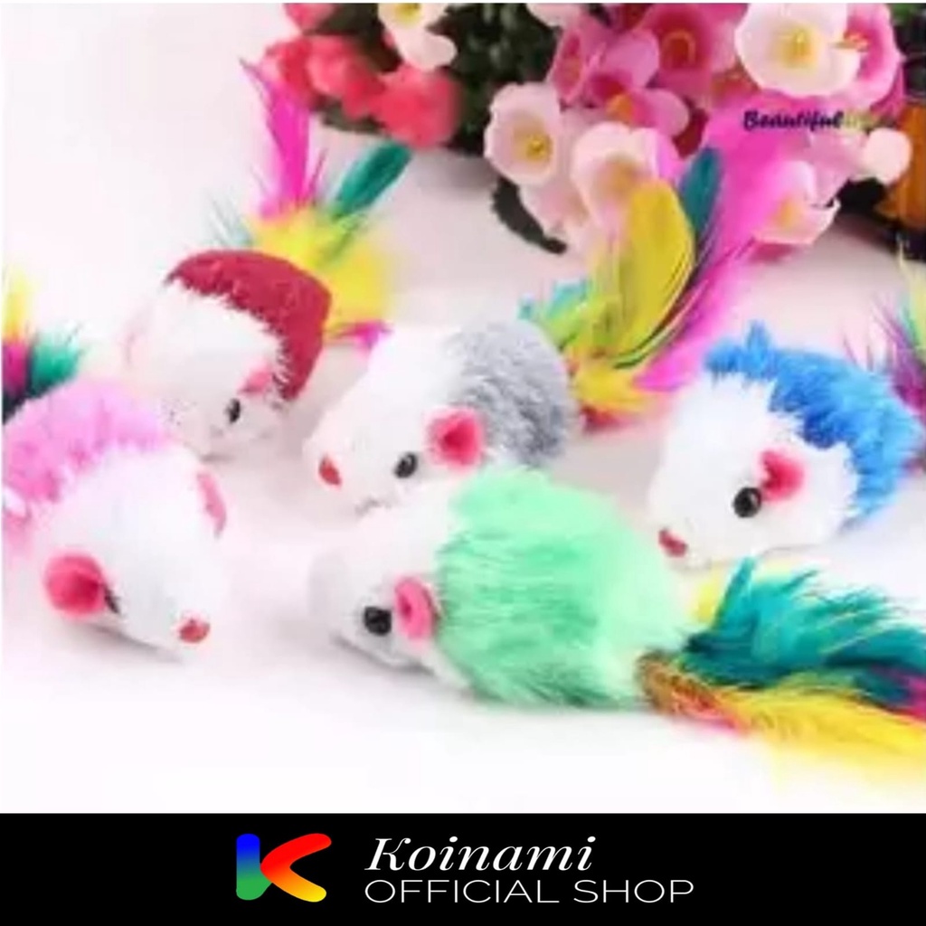 Boneka TIkus Mainan Kucing - Mainan Kucing Bentuk Tikus - Cat Attractive Toy