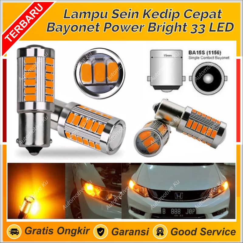SEIN KEDIP CEPAT MOBIL 33 LED BAYONET BA15S BAU15S