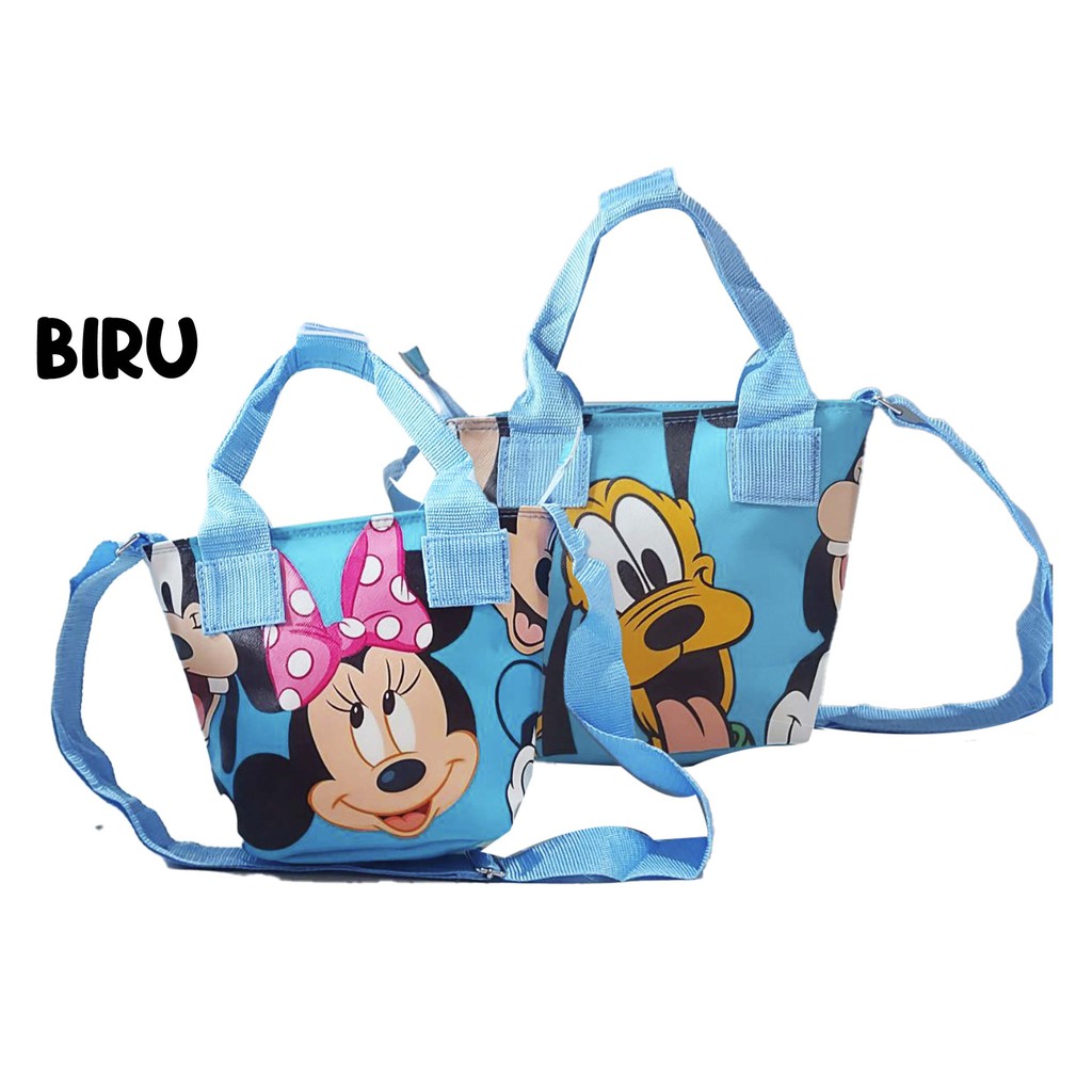 Tas Selempang Anak Motif Mickey Minnie - Slingbag - Tas Wanita - Tote Bag - MOJI