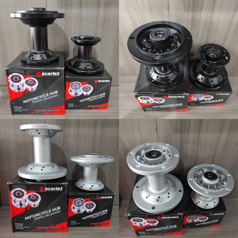 tromol Depan Belakang klx hole 36 double bearing scarlet racing original