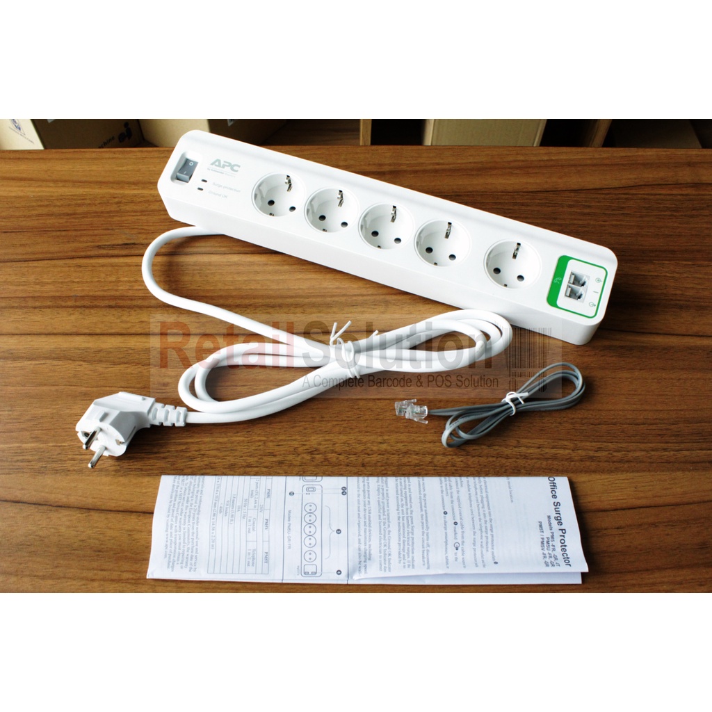 Stopkontak APC PM5TGR PM5T-GR Surge Protector - 5 Outlet 2300W SNI