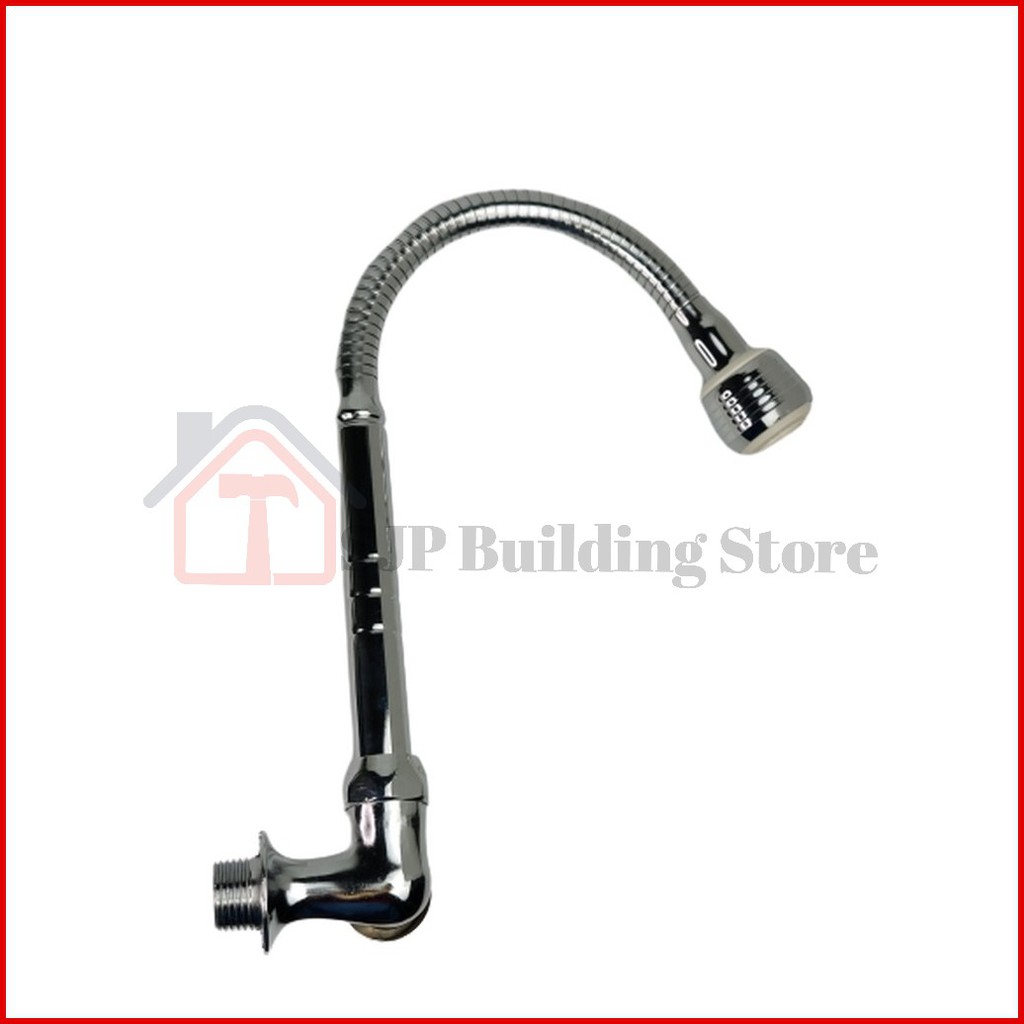 Kran Angsa Flexibel Kepala Pendek 1/2 inch Keran Cuci Dapur Stainless 1/2 inch Kran Angsa Flexible kepala kecil