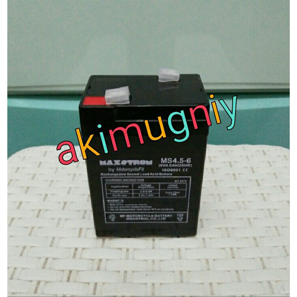 Promo  aki accu baterai kering vrla mf 6v 4.5ah 4.5ah 6v mainan  Diskon