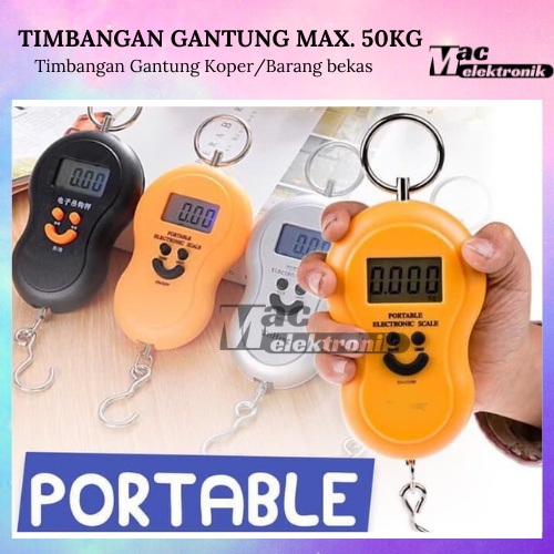 Timbangan Gantung Digital 50KG Portable Electronic Free Baterai Timbangan Digital Timbangan Koper Timbangan Serbaguna Timbangan Mini Timbangan Kue Timbangan Badan Timbangan Fleco Timbangan Dapur