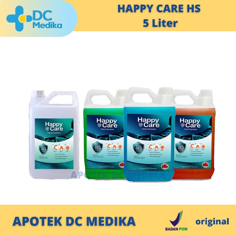 Happy Care Handsanitizer 5 liter / Handsanitizer cair hand sanitizer gel / Hand sanitizer kemenkes