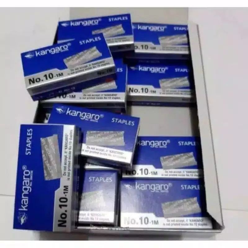 

ISI STAPLES KANGARO NO.10 ISI 20BOX(PERPAK)