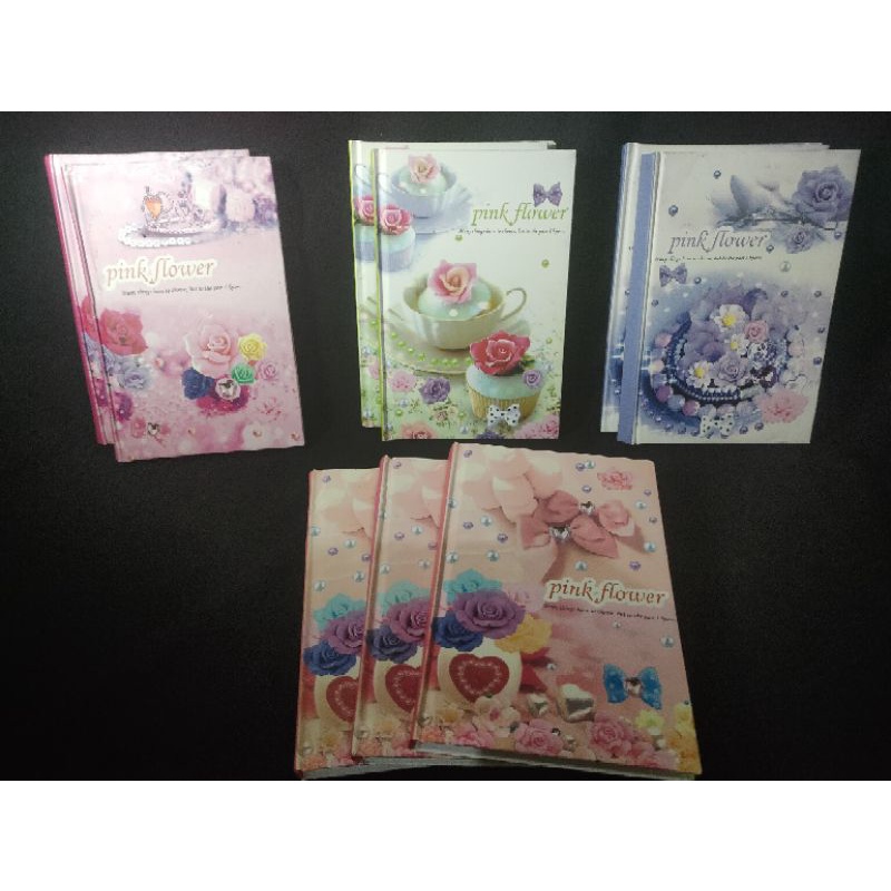 

diary book pink flower