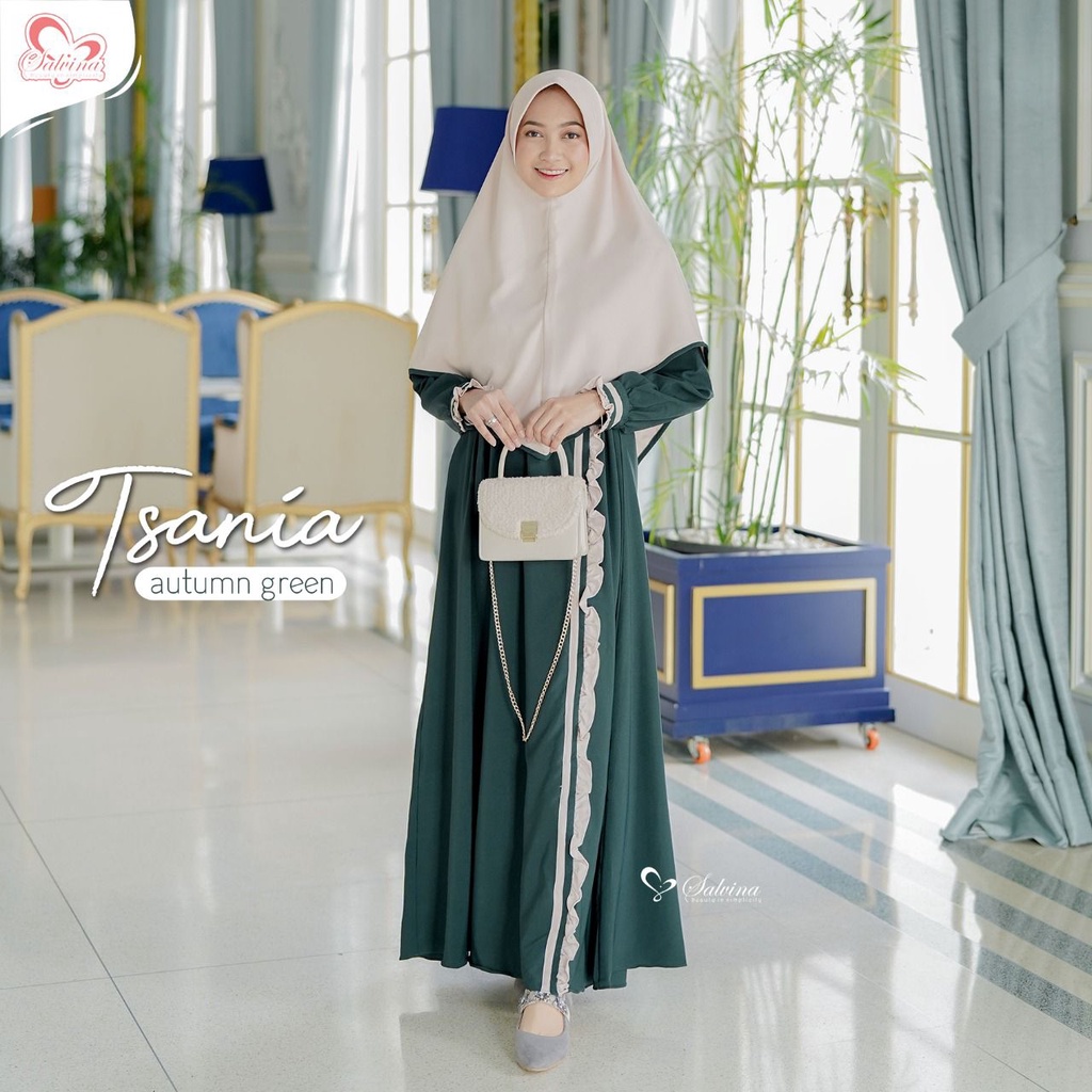 TSANIA DRESS SET PREMIUM by SALVINA - 100% ORIGINAL (DRESS + HIJAB)