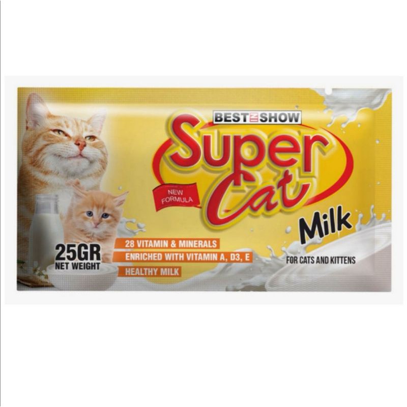 susu kucing supercat 25gr susu kucing super cat best in show susu kitten susu anak kucing SUSU PET CHOICE SUSU HERBAL