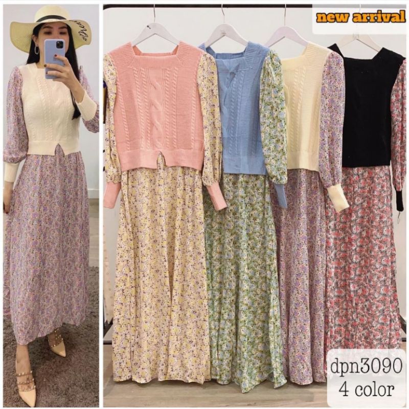 GAMIS PLUS RAJUT MODEL KOREA KEKINIAN