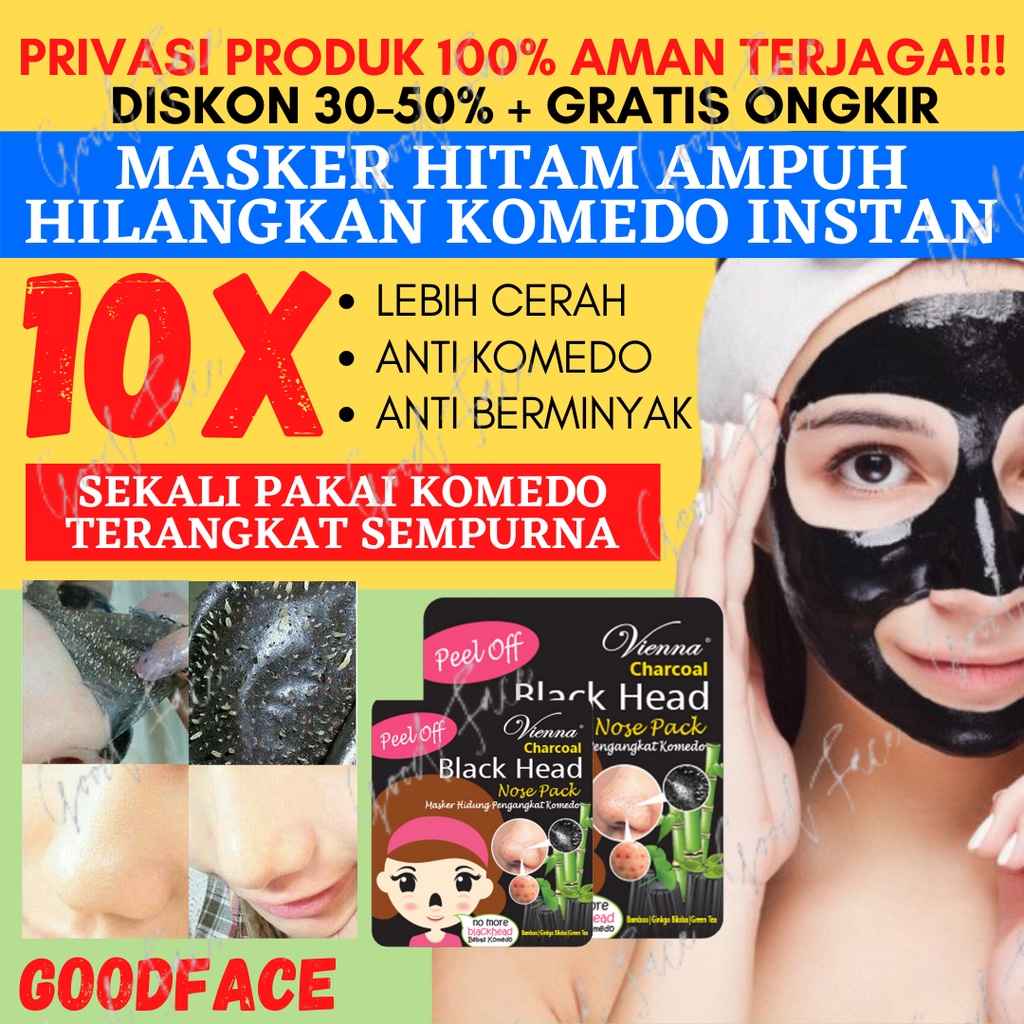 MASKER KOMEDO VIENNA CHARCOAL BLACK HEAD NOSE PACK PEEL OFF