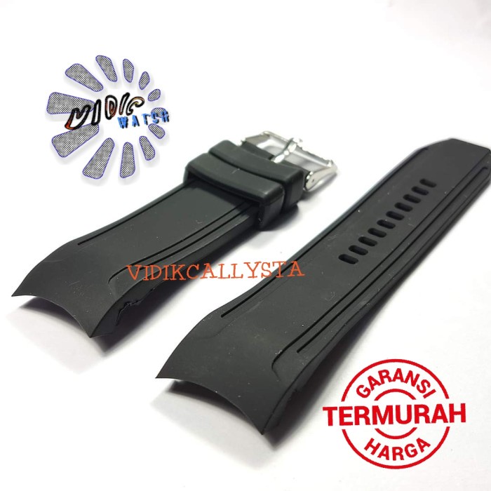 Tali Jam Tangan Karet Strap Rubber Curved 24mm 24 MM NEW MODEL