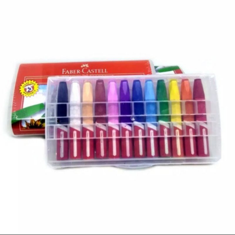 Faber Castell Crayon Set Warna 12 Hexagonal Oil Pastel