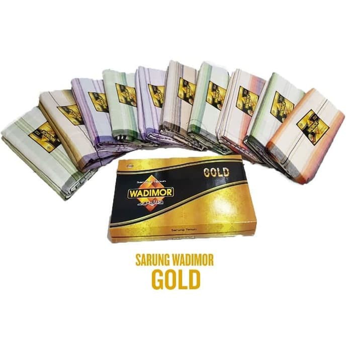 sarung wadimor gold motif es lilin warna putih