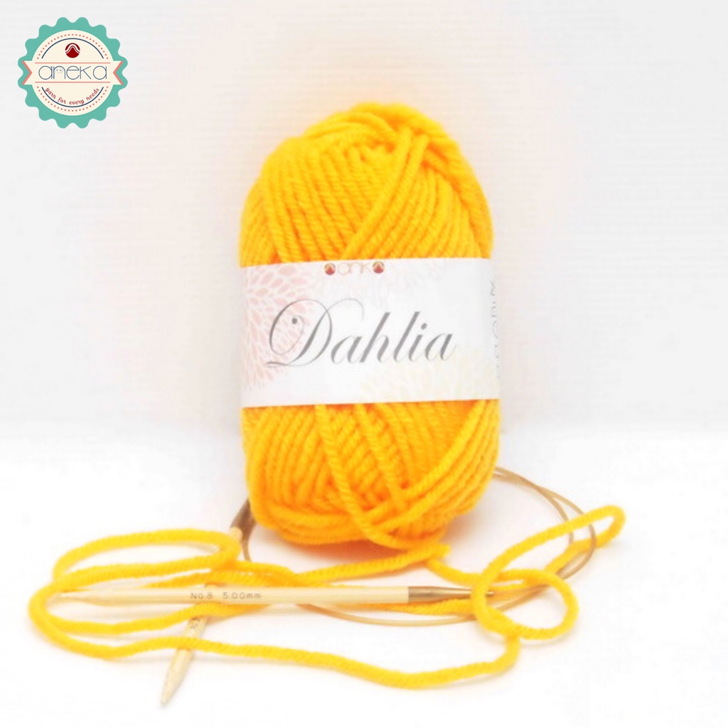 Benang Rajut Karpet Dahlia / Carpet Yarn - 1843 (Kuning Kunyit)