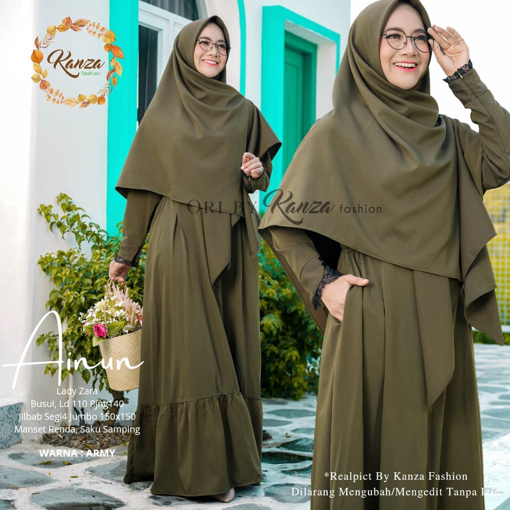 AINUN GAMIS SYARI muslim original produk by kanza fashion