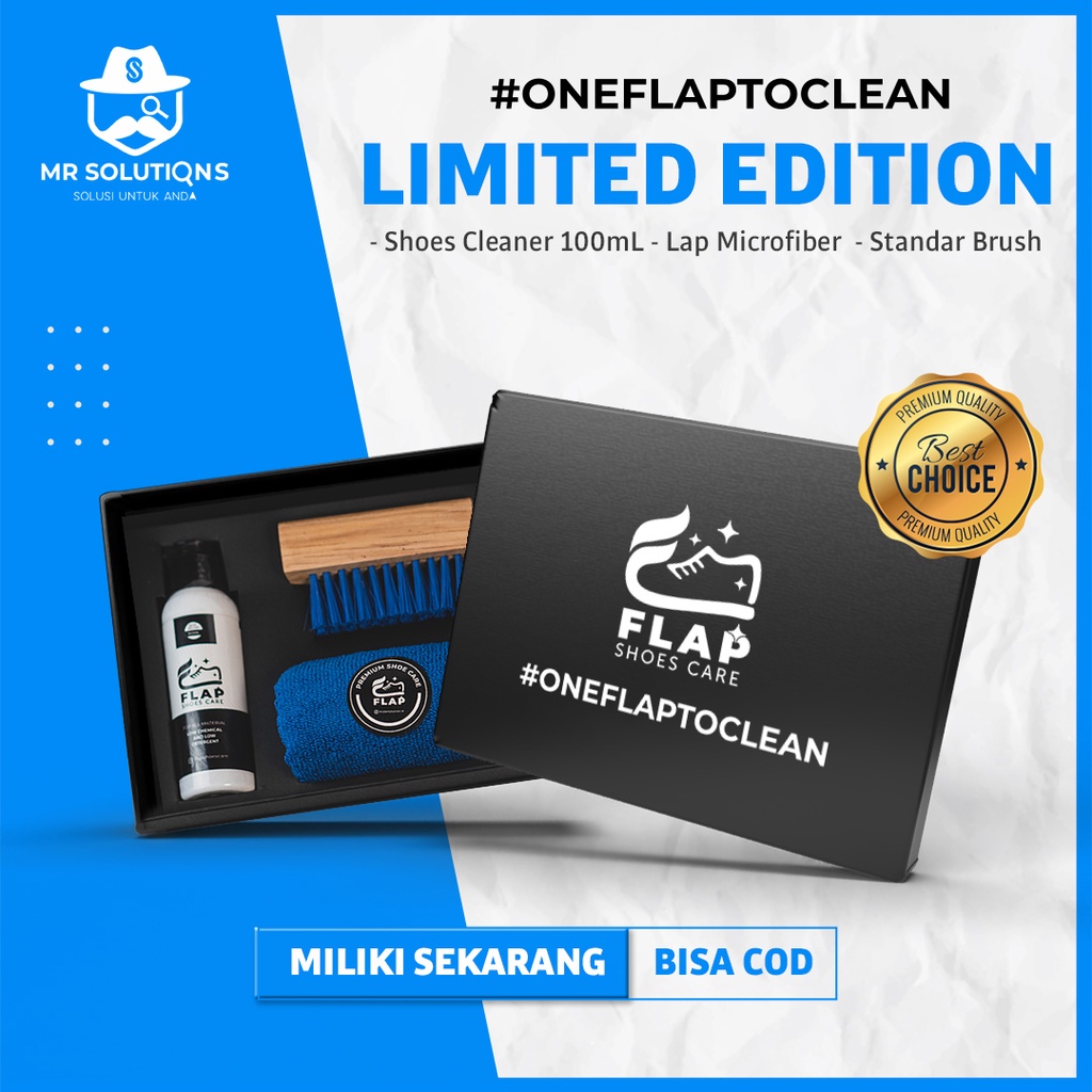 Limited Edition Shoes Cleaner Kit Edisi Gift Box Cairan Pembersih Sabun Cuci Pemutih Unyellowing Sem
